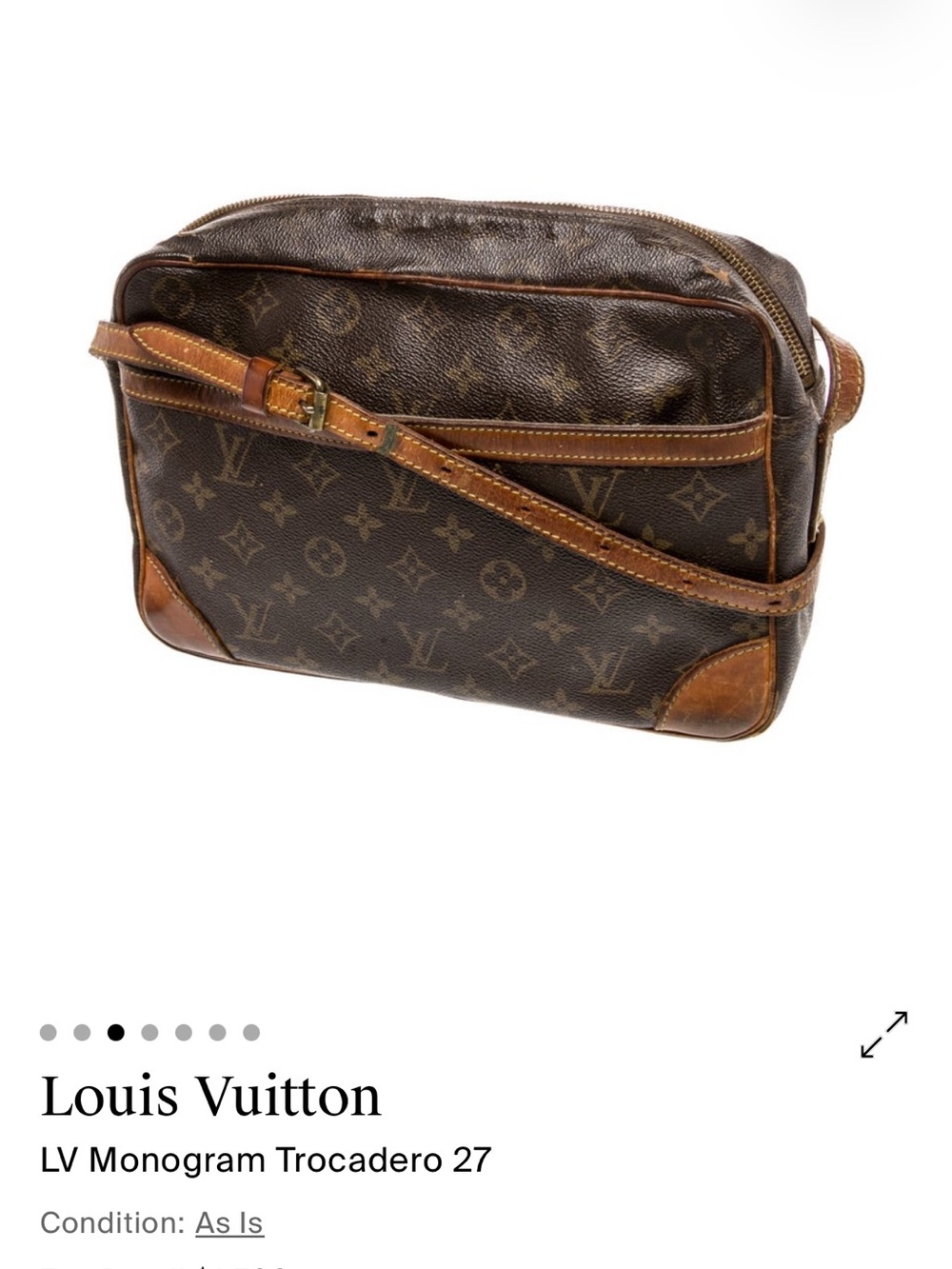 Louis Vuitton Monogram Crossbody Bag in Brown and Tan